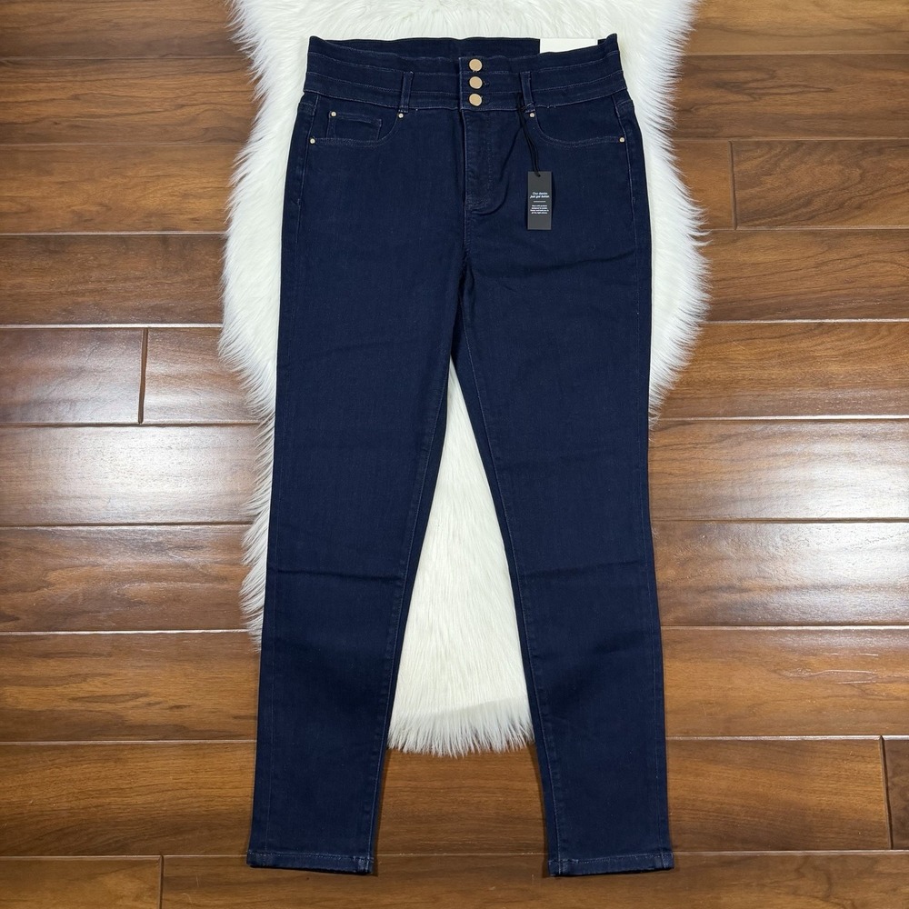 Ann Taylor Women's Size 12 Dark Wash High Rise The Skinny Denim Jeans